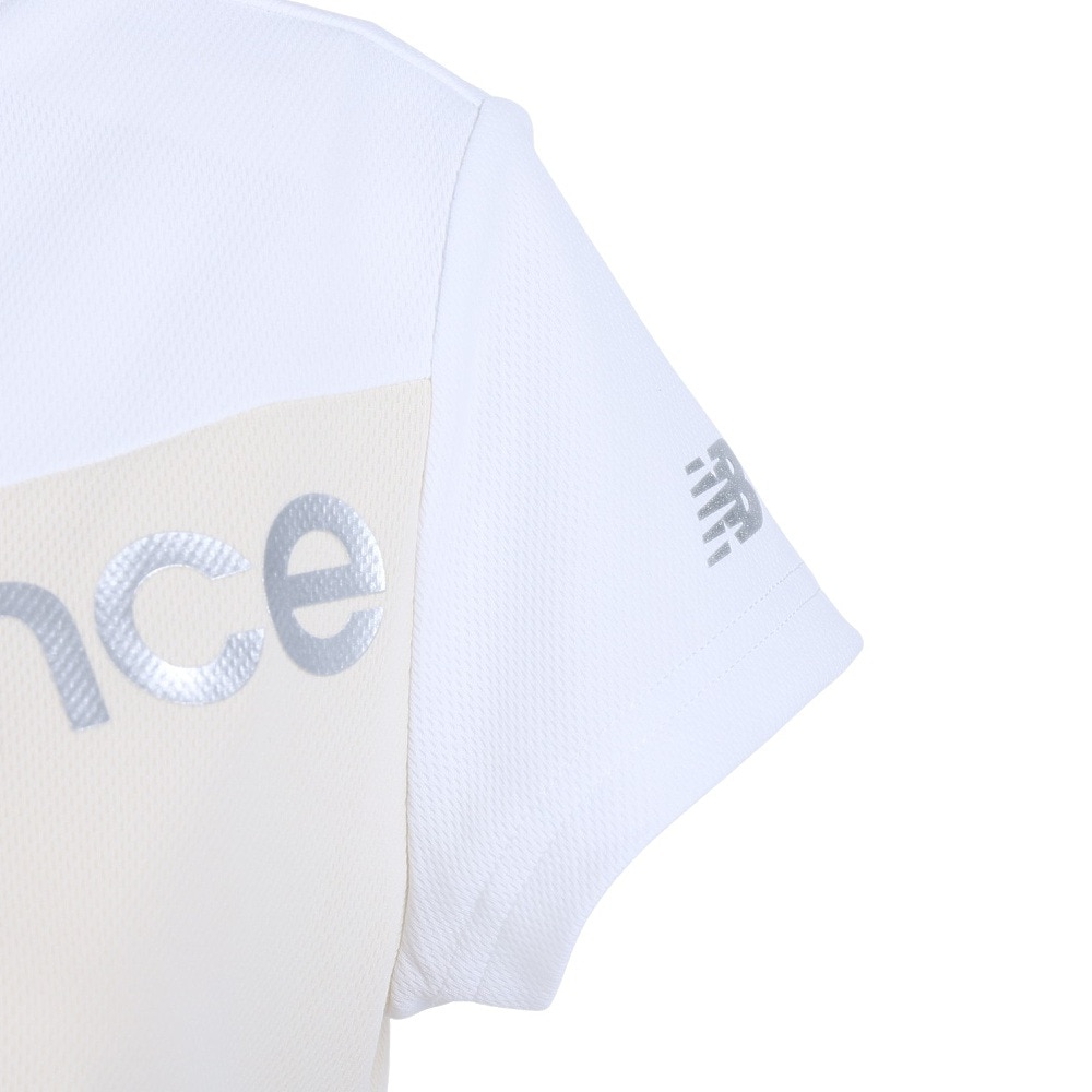 ニューバランス（new balance）（レディース）ゴルフウェア バイカラー メッシュダブルフェイス モックネック 半袖プルオーバー 012-3166501-040