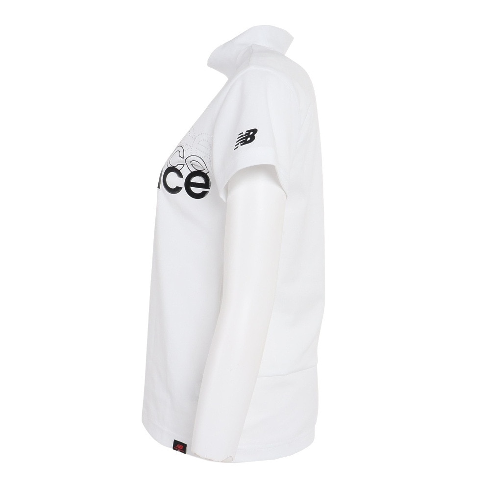 ニューバランス（new balance）（レディース）ゴルフウェア ストレッチ モックネック レディース 半袖 バックスリット プルオーバー 012-3166502-030