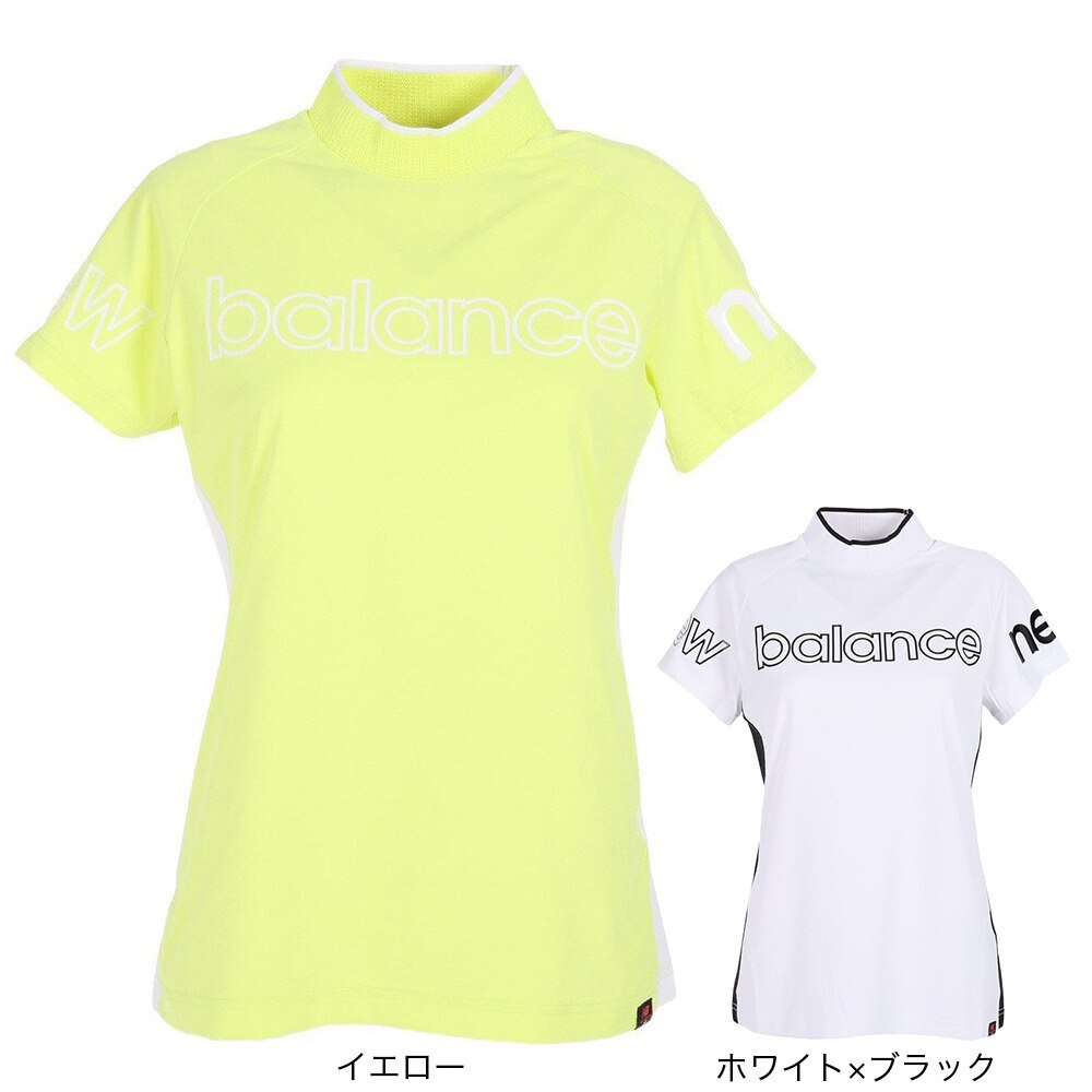 ニューバランス（new balance）（レディース）ゴルフウェア 半袖 ショートスリーブ モックネック プルオーバー 012-3166507-030