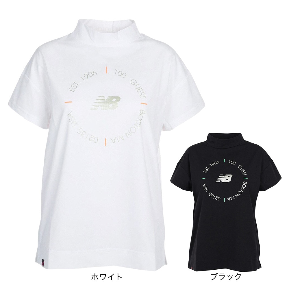 ニューバランス（new balance）（レディース）ゴルフウェア 吸湿 速乾 半袖 ショートスリーブ モックネック プルオーバー 012-3166511-030