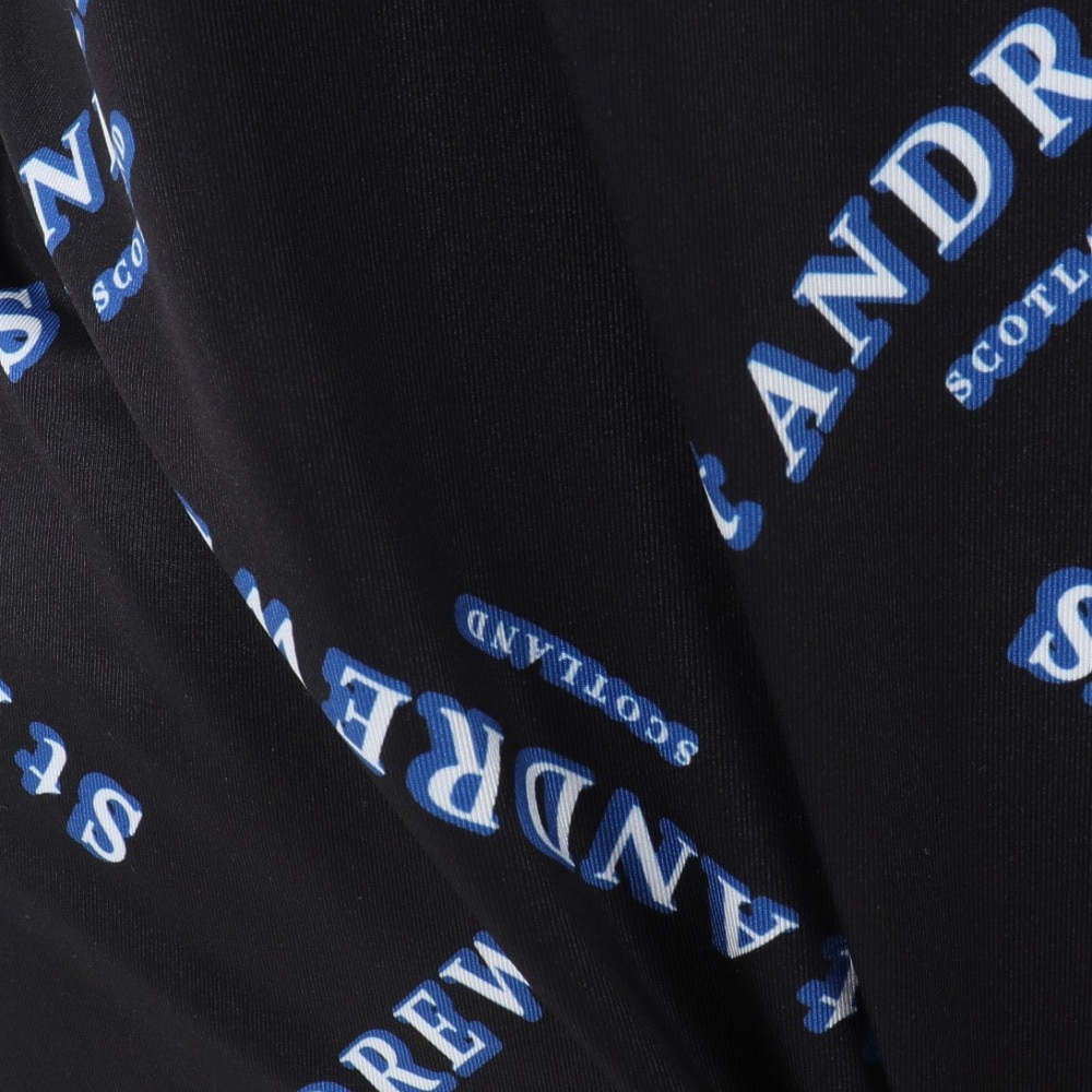セントアンドリュース（ST.ANDREWS）（レディース）ゴルフウェア 吸水速乾 クロッシングロゴプリント 半袖ハイネック 043-3167354-010
