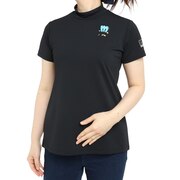 マンシングウエア（MUNSING WEAR）（レディース）ゴルフウェア  半袖 吸汗速乾モックネックシャツ MEWVJA01 BK00