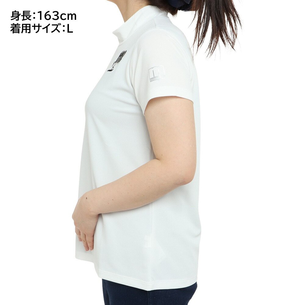 マンシングウエア（MUNSING WEAR）（レディース）ゴルフウェア 半袖 吸汗速乾モックネックシャツ MEWVJA01 WH00  ゴルフ用品はヴィクトリアゴルフ