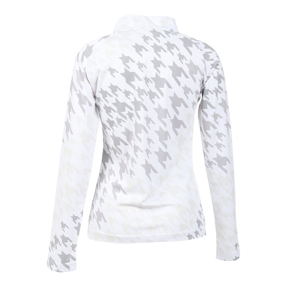 マンシングウエア（MUNSING WEAR）（レディース）ゴルフウェア 吸汗 速乾 ハーフジップ グラデ長袖シャツ MGWVJB01CH WH00