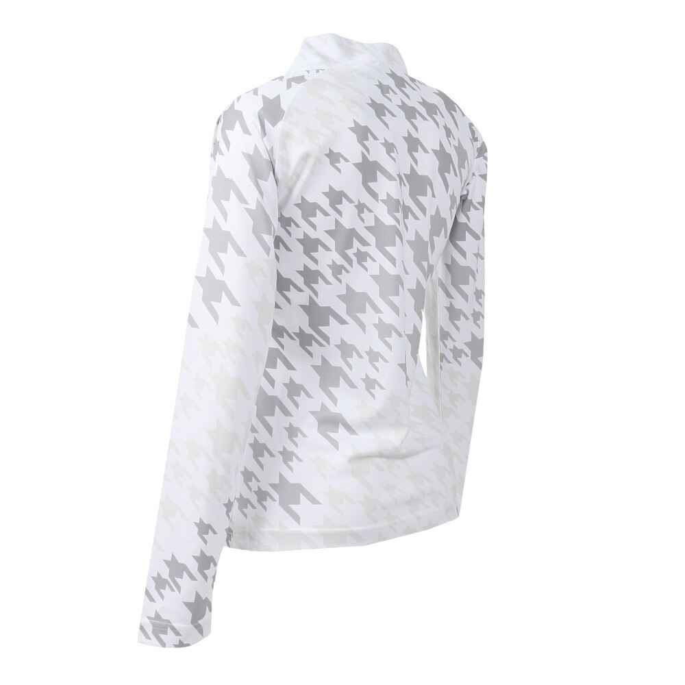 マンシングウエア（MUNSING WEAR）（レディース）ゴルフウェア 吸汗 速乾 ハーフジップ グラデ長袖シャツ MGWVJB01CH WH00