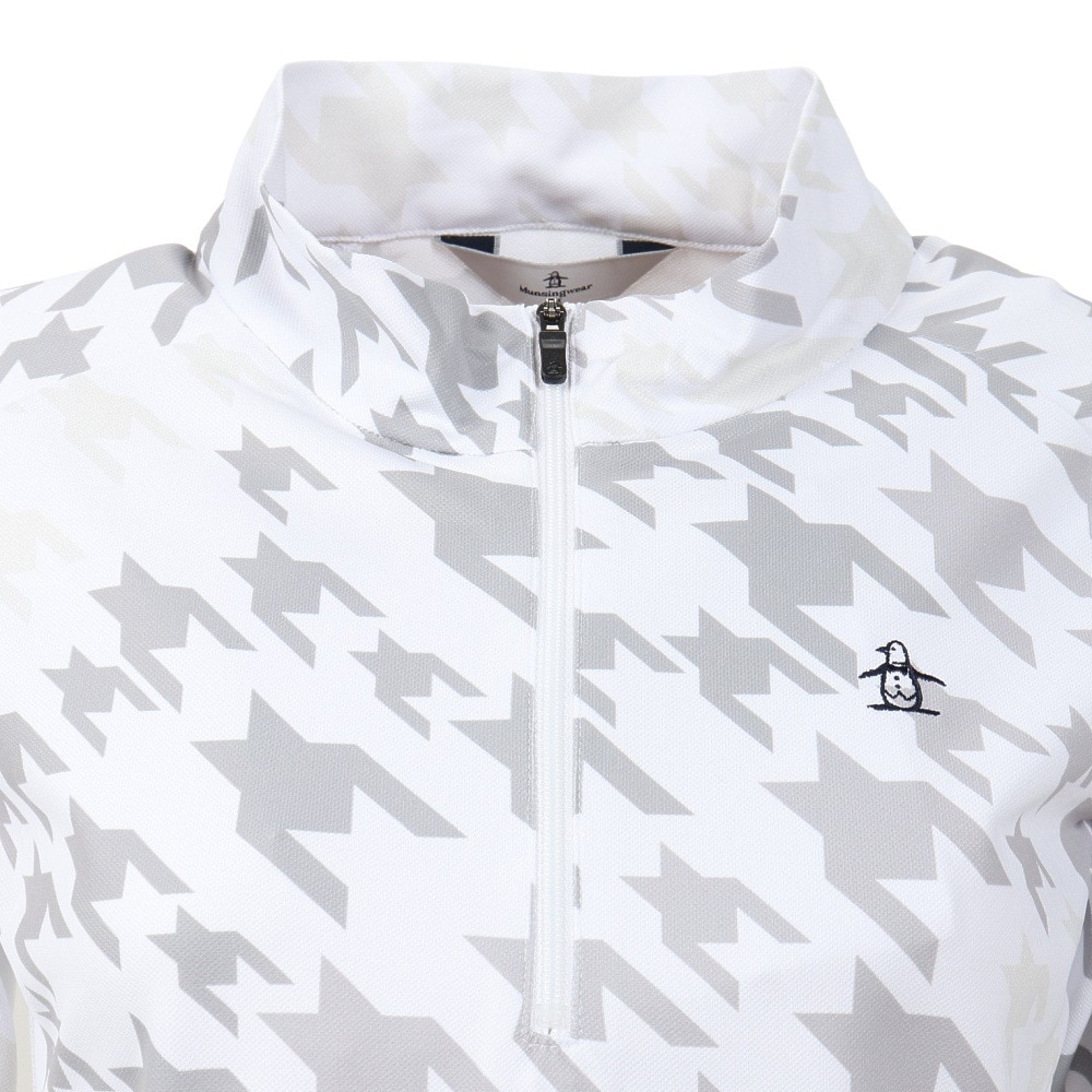 マンシングウエア（MUNSING WEAR）（レディース）ゴルフウェア 吸汗 速乾 ハーフジップ グラデ長袖シャツ MGWVJB01CH WH00