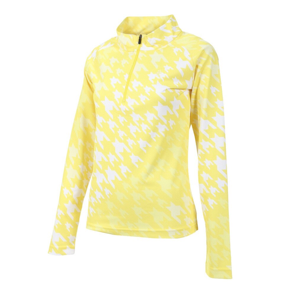 マンシング（MUNSING）（レディース）ゴルフウェア 吸汗 速乾 ハーフジップ グラデ長袖シャツ MGWVJB01CH YL00