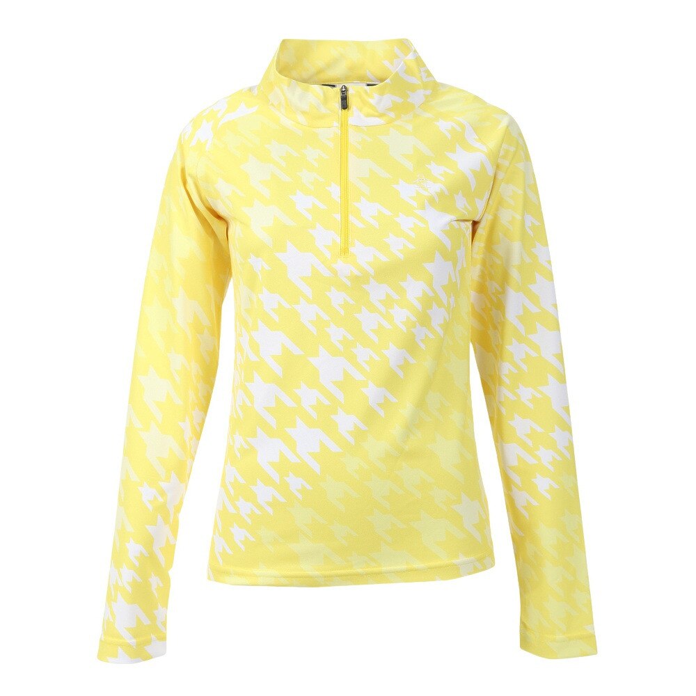 マンシング（MUNSING）（レディース）ゴルフウェア 吸汗 速乾 ハーフジップ グラデ長袖シャツ MGWVJB01CH YL00