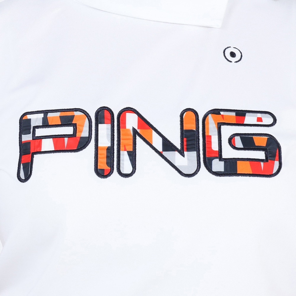 ピン（PING）（レディース）ゴルフウェア コットンライク天竺 半袖デザイン衿カットソー 622-3168308-030