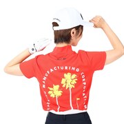 ピン（PING）（レディース）ゴルフウェア 吸水 速乾 半袖 グラフィックハイネックシャツ 622-3168312-100