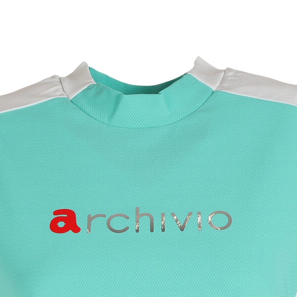 アルチビオ（archivio）（レディース）ゴルフウェア 吸汗 速乾 半袖 モックネックシャツ ハイネックプルオーバー A259411-058