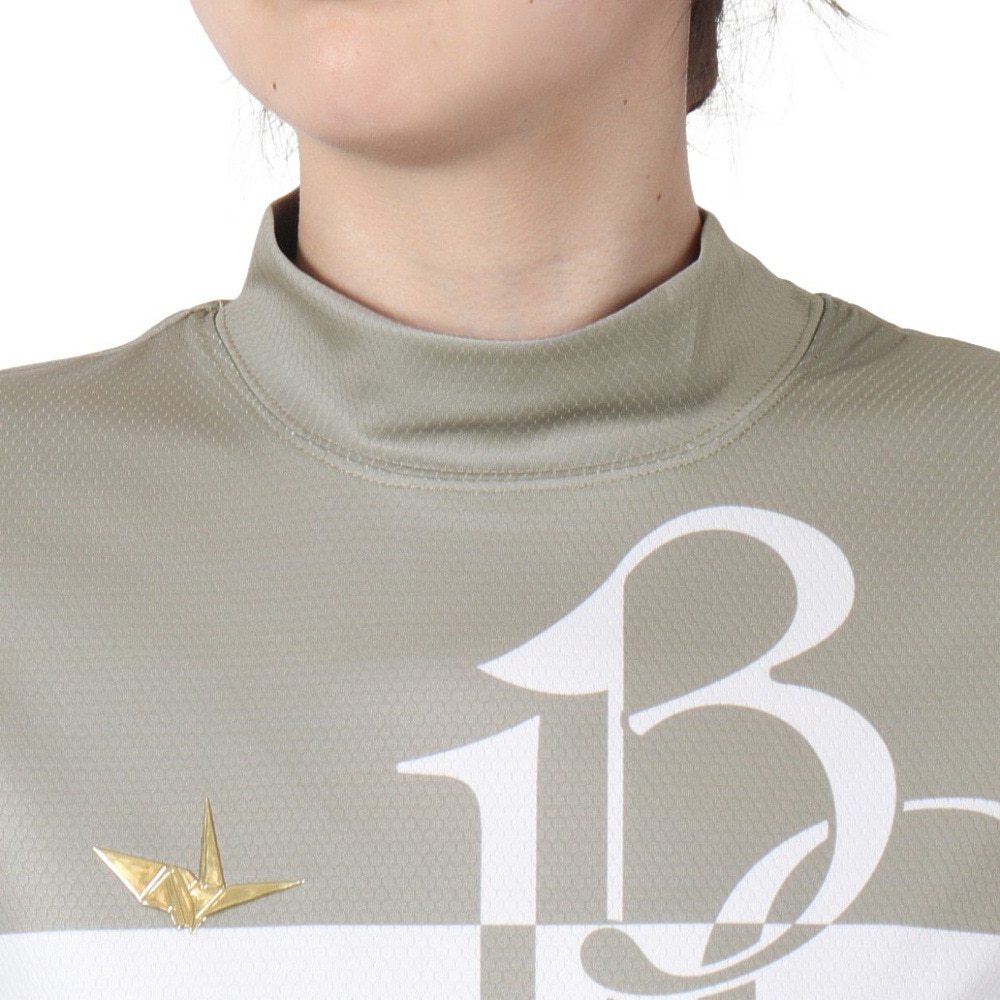 ウノ ピゥ ウノ ウグァーレ トレ（1PIU1UGUALE3）（レディース）ゴルフ 113G SIDE 半袖 モックネック シャツ GST142 BEG