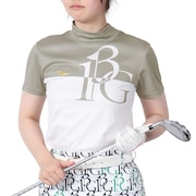 (レディース)ゴルフ 113G SIDE 半袖 モックネック シャツ GST142 BEG