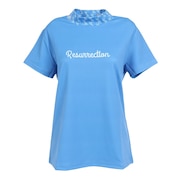 (レディース)ゴルフウェア 吸汗 速乾 接触冷感 半袖Tシャツ GMネック モックネック 23SSIN03-W BLU