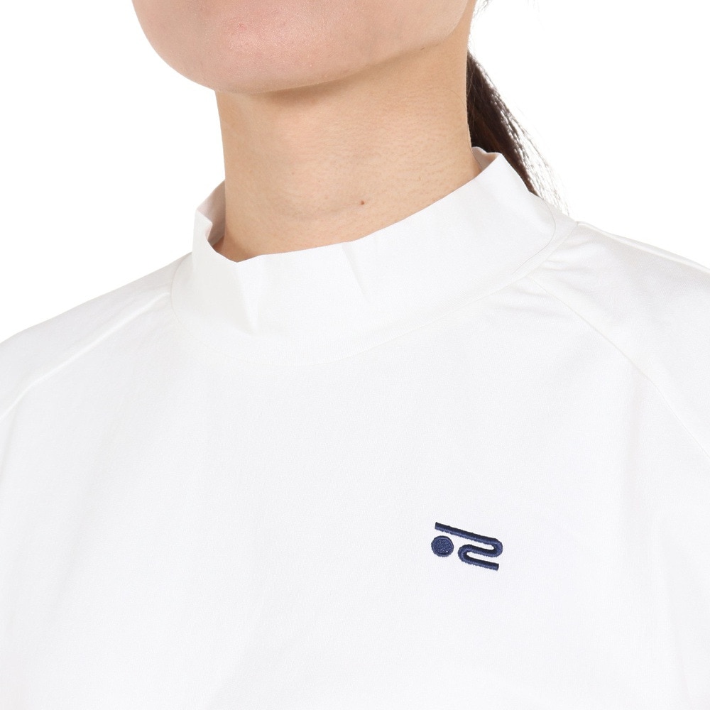 ROSASEN（レディース）ゴルフウェア 半袖 A-Line モックネックロゴTシャツ 048-29941-004