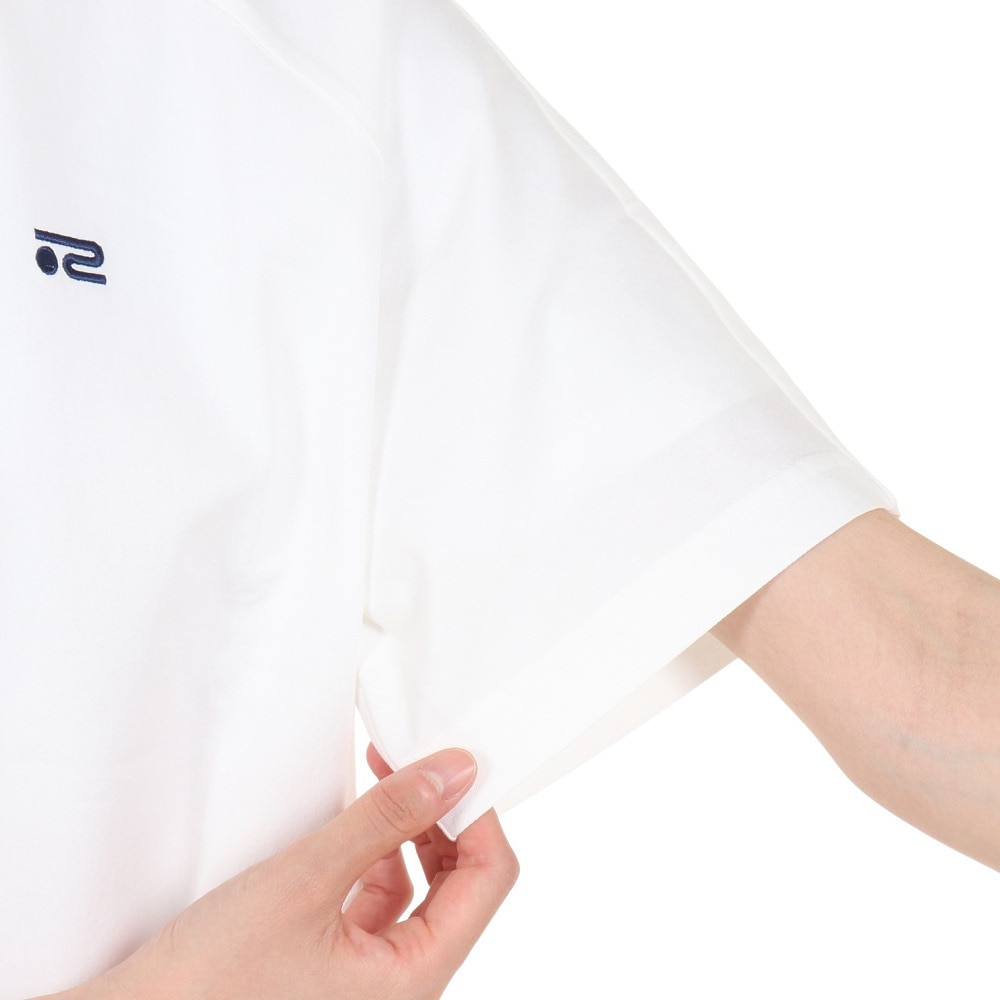 ROSASEN（レディース）ゴルフウェア 半袖 A-Line モックネックロゴTシャツ 048-29941-004