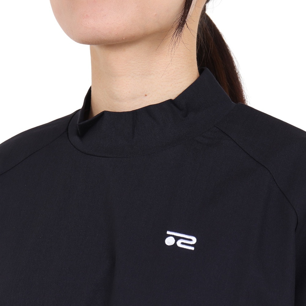 ROSASEN（レディース）ゴルフウェア 半袖 A-Line モックネックロゴTシャツ 048-29941-098