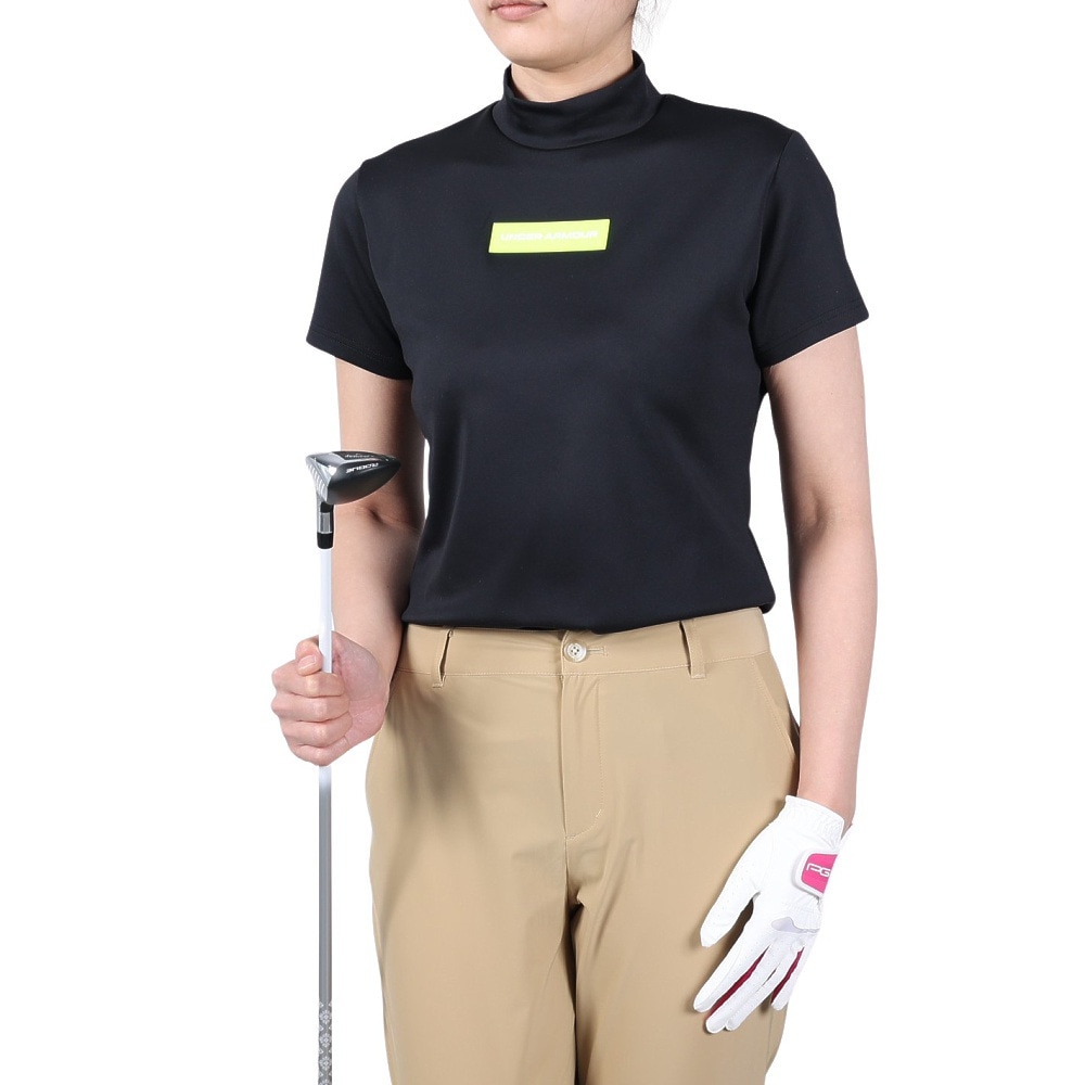 アンダーアーマー（UNDER ARMOUR）（レディース）ゴルフウェア AM Knit 半袖モックネックシャツ 384976 001