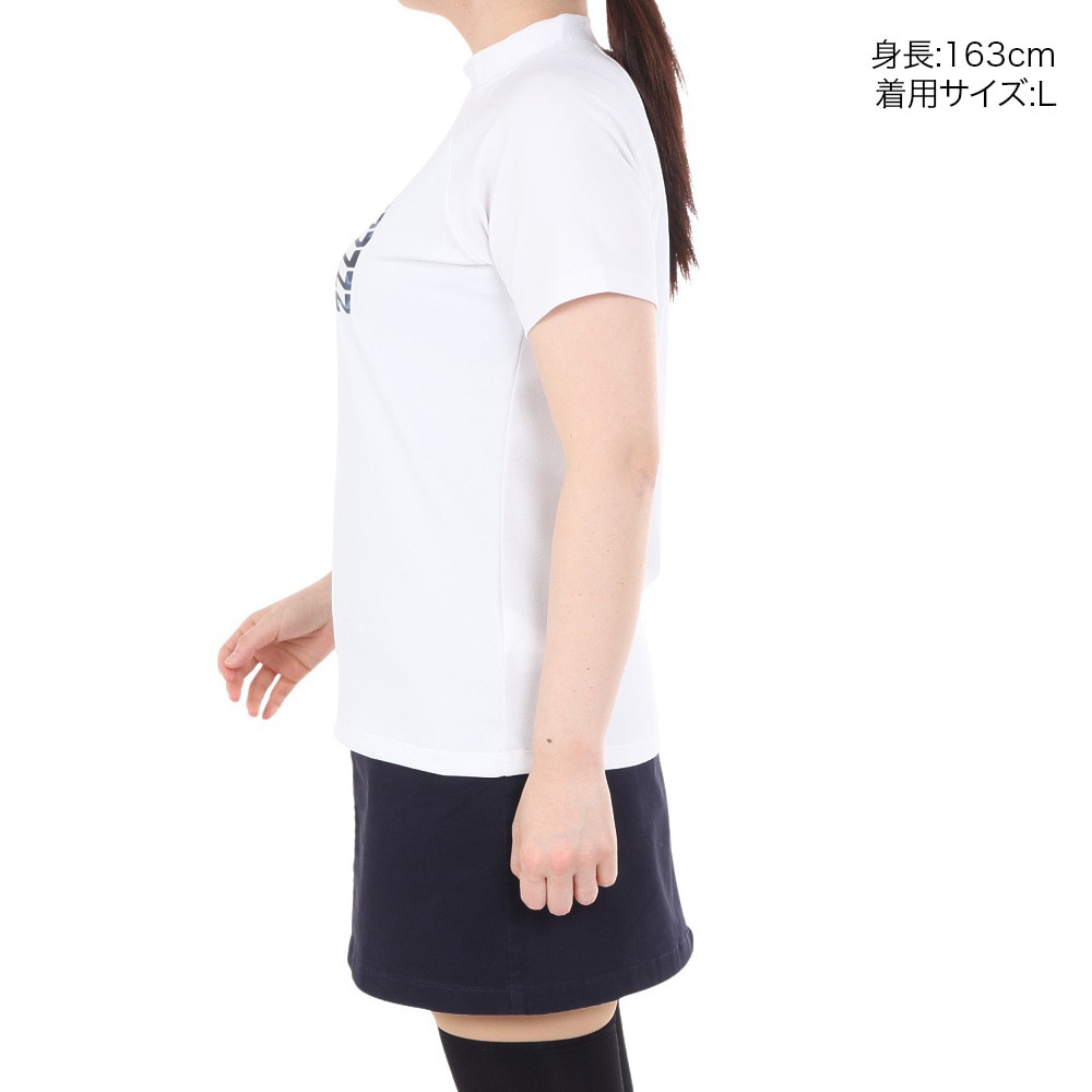 ROSASEN（レディース）ゴルフウェア 吸水速乾 テクニスタカノコ半袖モックネック 045-21241-005