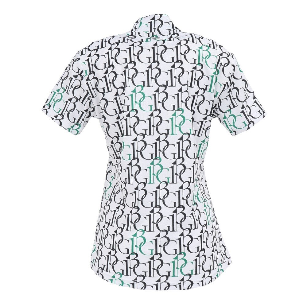 ウノ ピゥ ウノ ウグァーレ トレ（1PIU1UGUALE3）（レディース）モックネック レディース ゴルフ 半袖 113G GST181 WHT