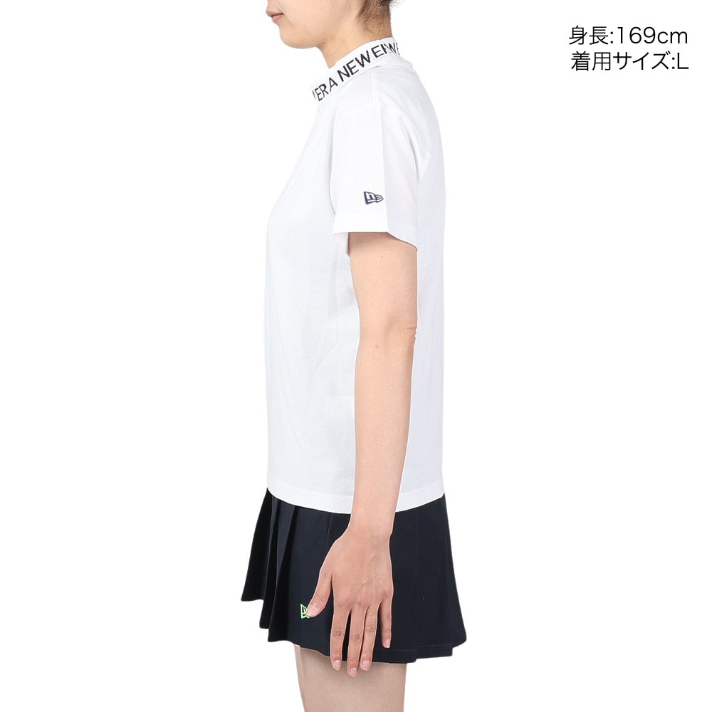 ニューエラ（NEW ERA）（レディース）ゴルフウェア 半袖モックネック 鹿の子 ミッドネックパフォーマンスTシャツ 14108977