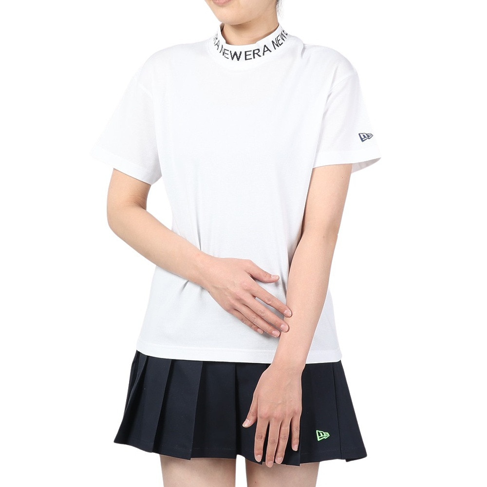 ニューエラ（NEW ERA）（レディース）ゴルフウェア 半袖モックネック 鹿の子 ミッドネックパフォーマンスTシャツ 14108977