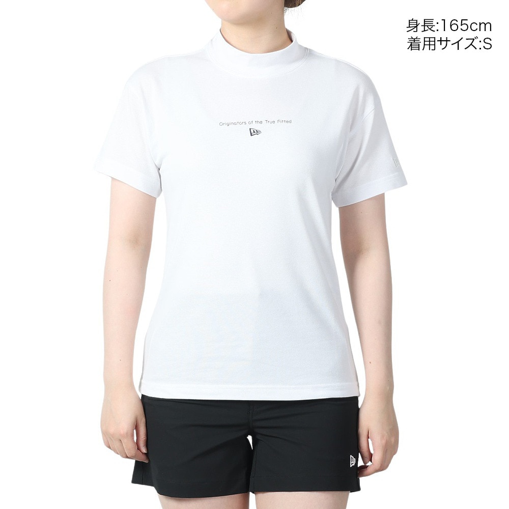 ニューエラ（NEW ERA）（レディース）ゴルフウェア 半袖モックネック 吸汗速乾 鹿の子 パフォーマンス Tシャツ Circle OOTTF 14108978