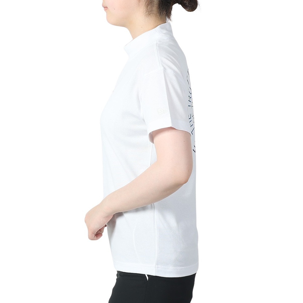 ニューエラ（NEW ERA）（レディース）ゴルフウェア 半袖モックネック 吸汗速乾 鹿の子 パフォーマンス Tシャツ Circle OOTTF 14108978