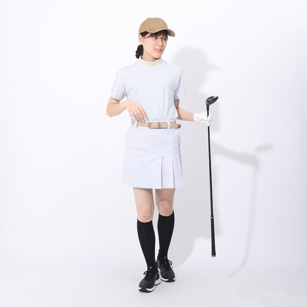 ニューエラ（NEW ERA）（レディース）ゴルフウェア 吸汗速乾 半袖モックネック ミッドネック Tシャツ 紺野ゆり 14311401