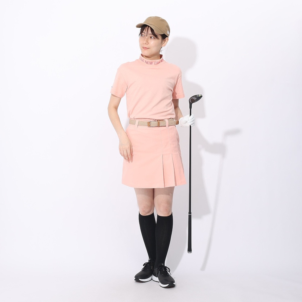 ニューエラ（NEW ERA）（レディース）ゴルフウェア 吸汗速乾 半袖モックネック ミッドネック Tシャツ 紺野ゆり 14311402