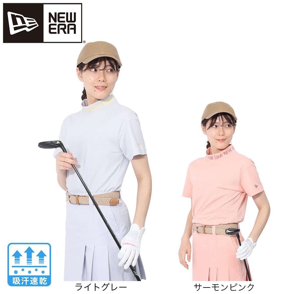 ニューエラ（NEW ERA）（レディース）ゴルフウェア 吸汗速乾 半袖モックネック ミッドネック Tシャツ 紺野ゆり 14311401