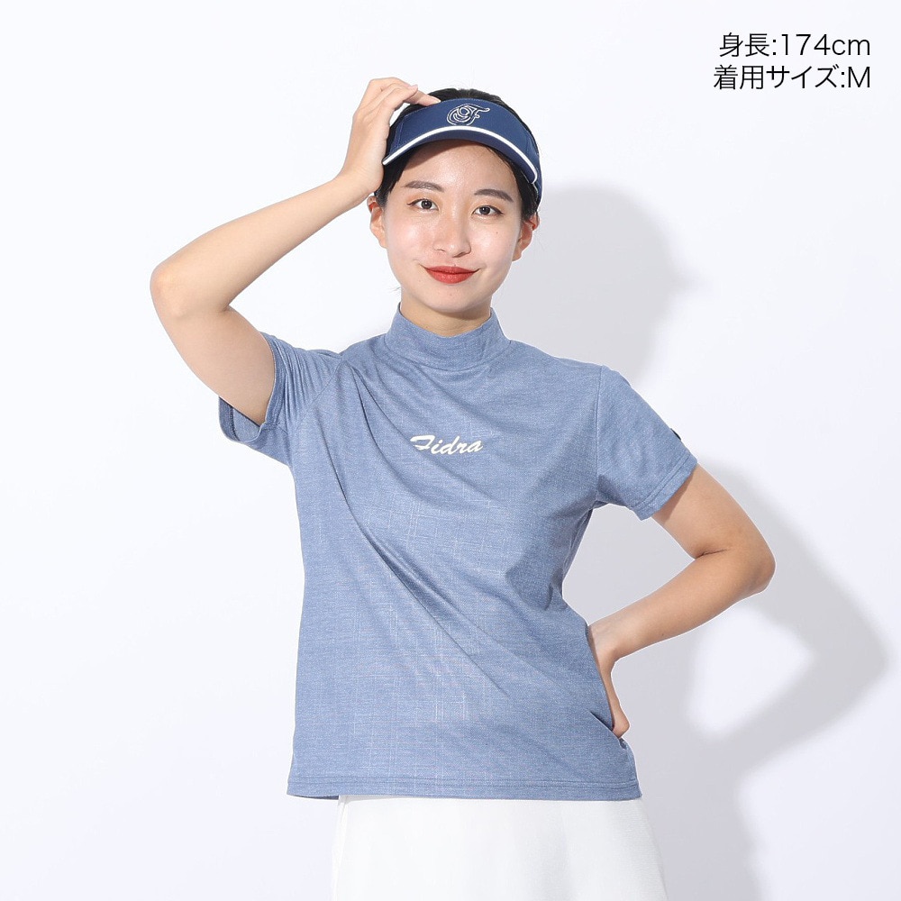 フィドラ（FIDRA）（レディース）ゴルフウェア 半袖 モックネックシャツ FD5RUG06 NVY