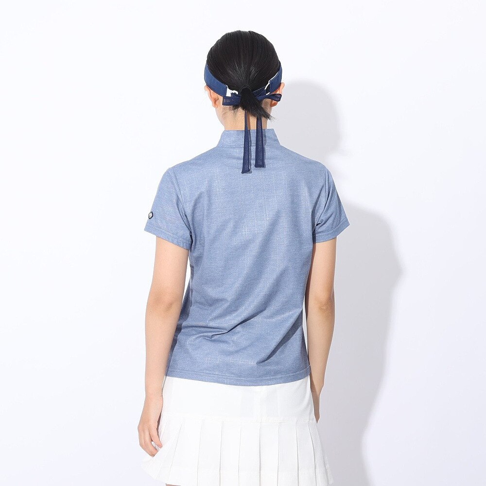 フィドラ（FIDRA）（レディース）ゴルフウェア 半袖 モックネックシャツ FD5RUG06 NVY