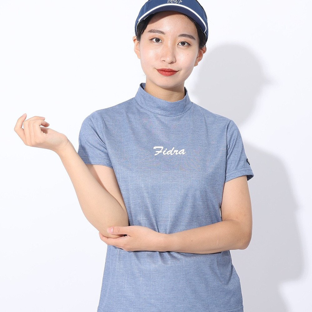 フィドラ（FIDRA）（レディース）ゴルフウェア 半袖 モックネックシャツ FD5RUG06 NVY