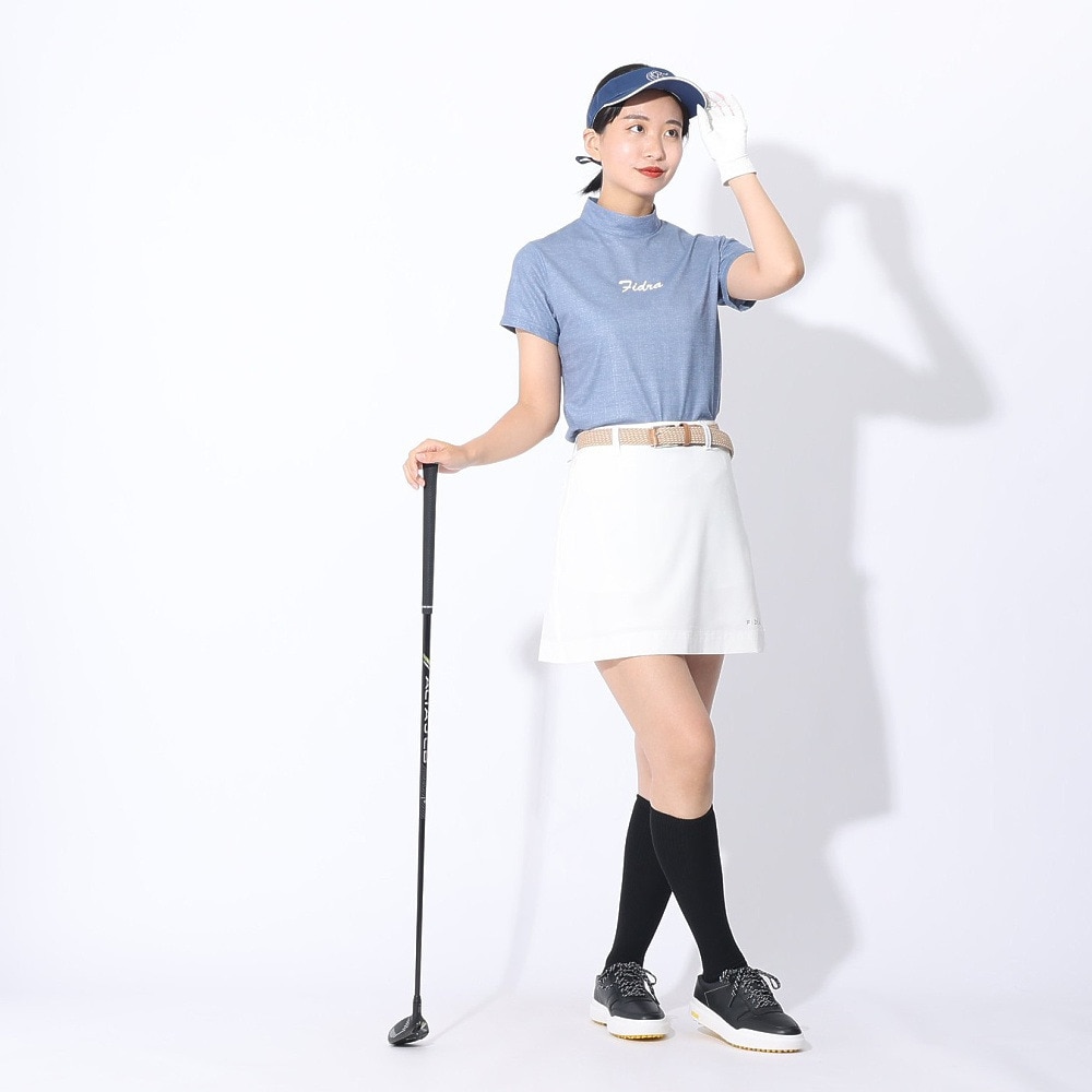 フィドラ（FIDRA）（レディース）ゴルフウェア 半袖 モックネックシャツ FD5RUG06 NVY