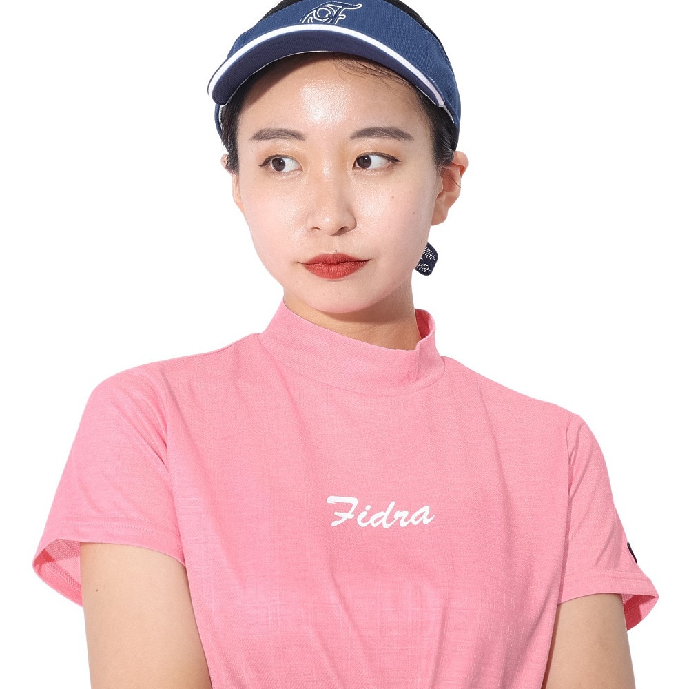 フィドラ（FIDRA）（レディース）ゴルフウェア 半袖 モックネックシャツ FD5RUG06 PNK