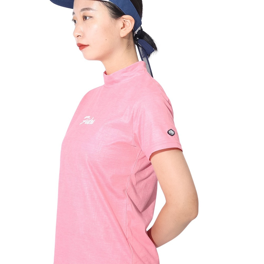 フィドラ（FIDRA）（レディース）ゴルフウェア 半袖 モックネックシャツ FD5RUG06 PNK