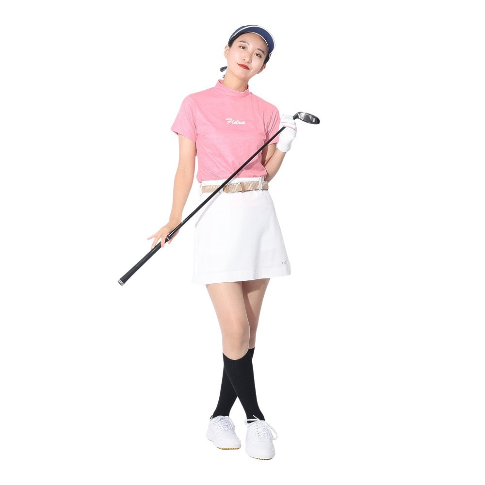 フィドラ（FIDRA）（レディース）ゴルフウェア 半袖 モックネックシャツ FD5RUG06 PNK