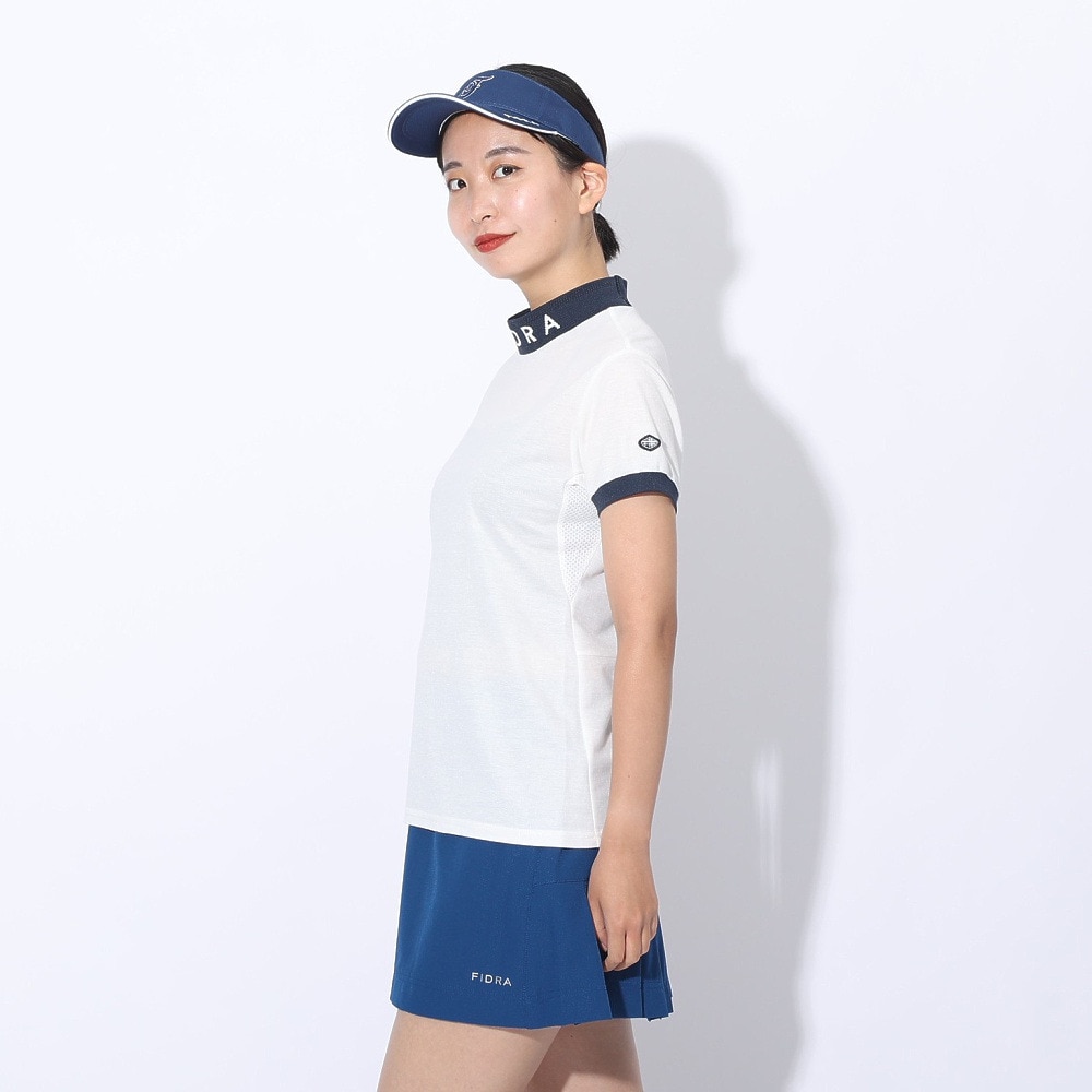 FIDRA ストレッチ リーフプリント モック半袖シャツ ホワイト リーフプリントモックシャツ【メンズ】ホワイト – FIDRA