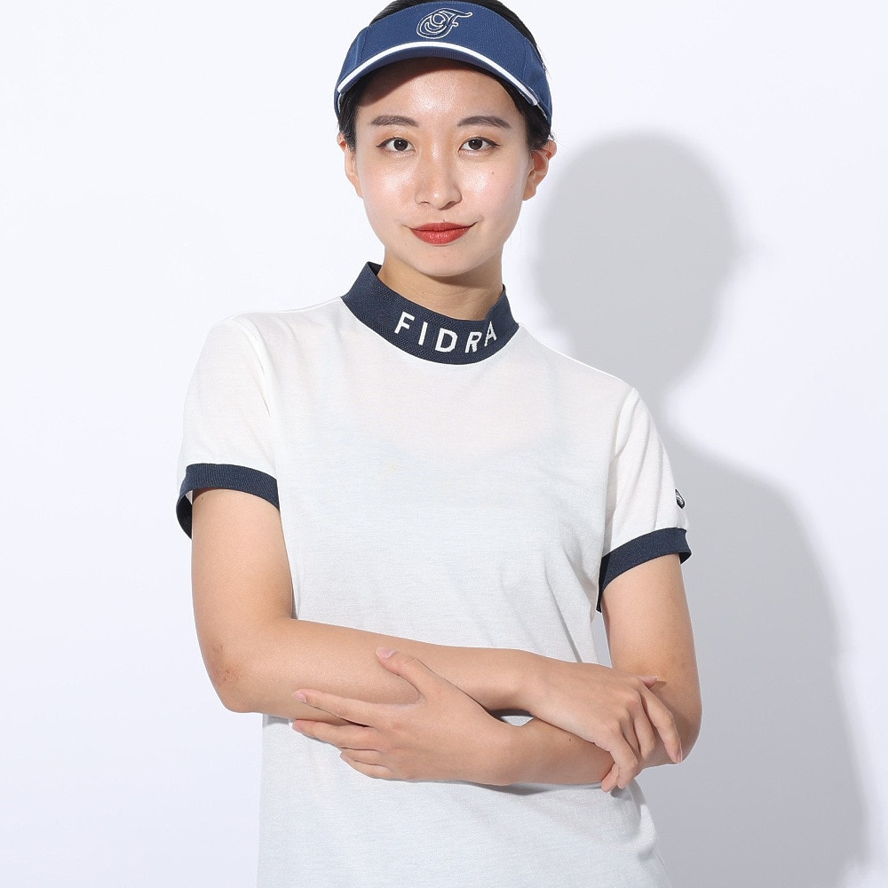 フィドラ（FIDRA）（レディース）ゴルフウェア 半袖 モックネックシャツ FD5RUG09 WHT