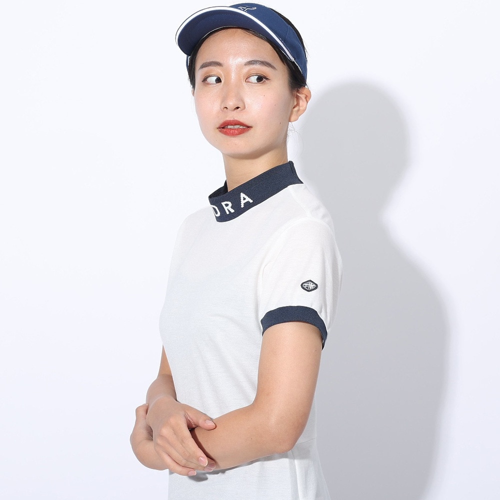 フィドラ（FIDRA）（レディース）ゴルフウェア 半袖 モックネックシャツ FD5RUG09 WHT