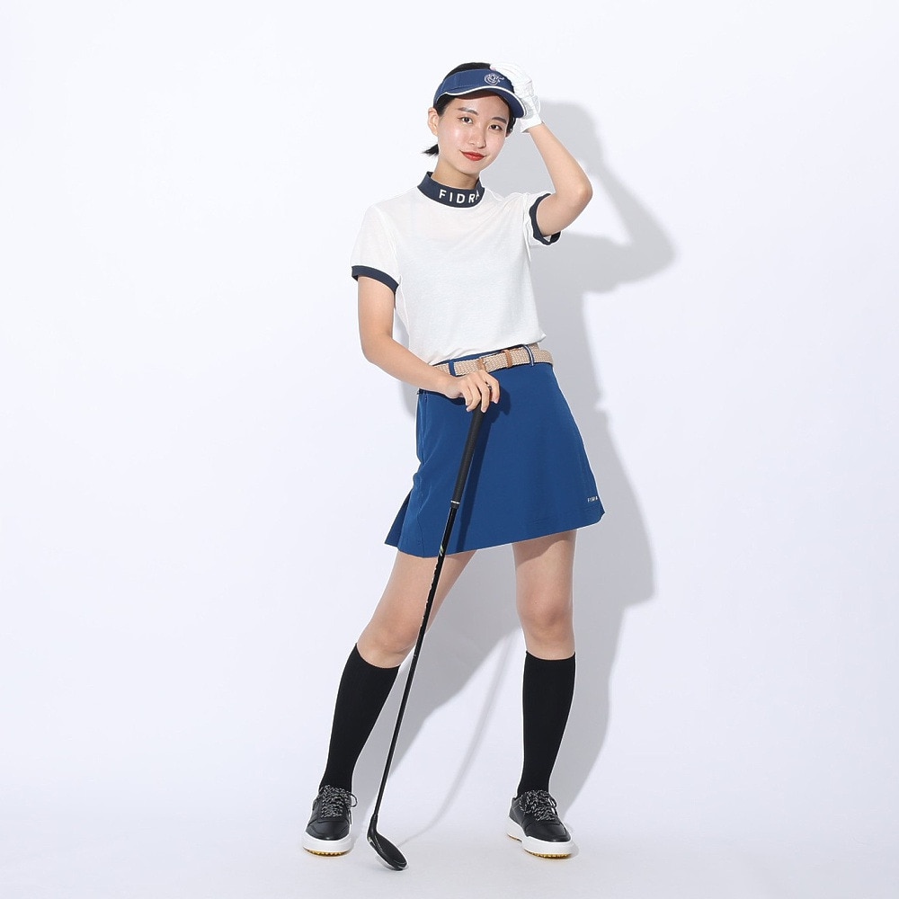 フィドラ（FIDRA）（レディース）ゴルフウェア 半袖 モックネックシャツ FD5RUG09 WHT