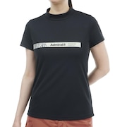 (レディース)ゴルフウェア 半袖 ゼブラロゴ モックネックシャツ ADLA426-BLK