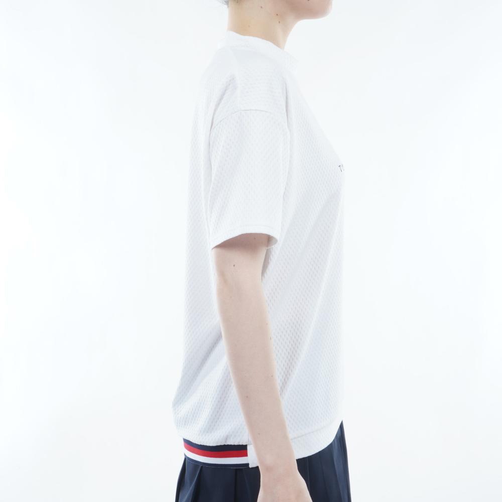 トミー ヒルフィガー ゴルフ（TOMMY HILFIGER GOLF）（レディース）ゴルフウェア リラックスフィット半袖モックネックシャツ THLA418-WHT