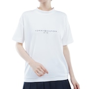 (レディース)ゴルフウェア リラックスフィット半袖モックネックシャツ THLA418-WHT