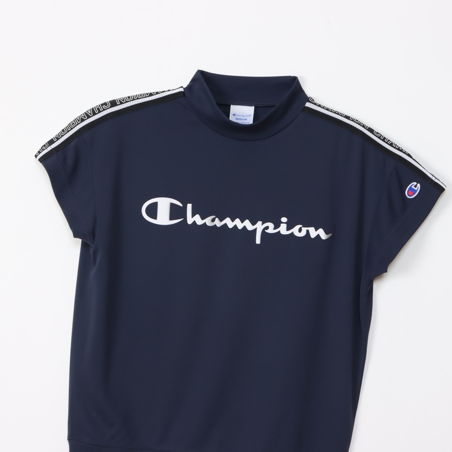 チャンピオン（CHAMPION）（レディース）ゴルフウェア 速乾 モックネック 半袖シャツ CW-ZG308 370