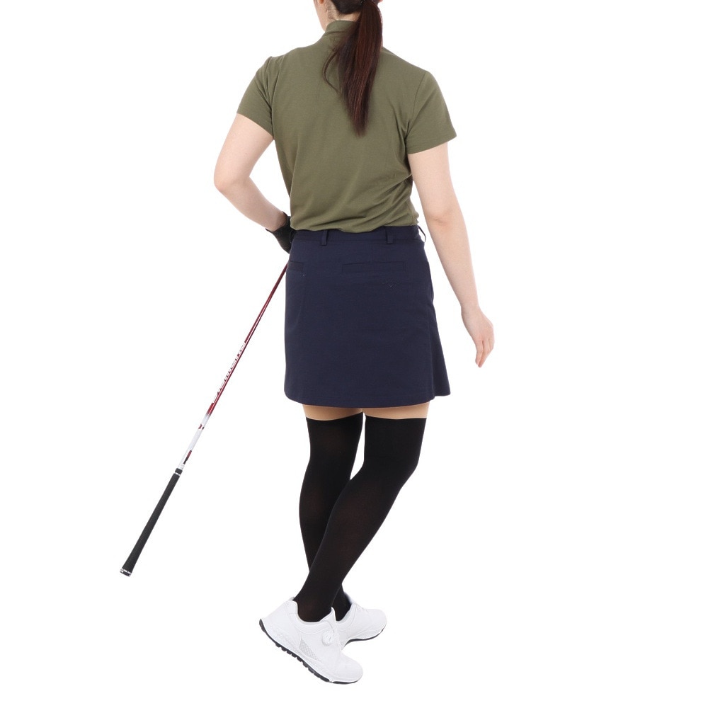 キャロウェイ（CALLAWAY）（レディース）ゴルフウェア ストレッチ天竺半袖モックネックシャツ C24134202-1180