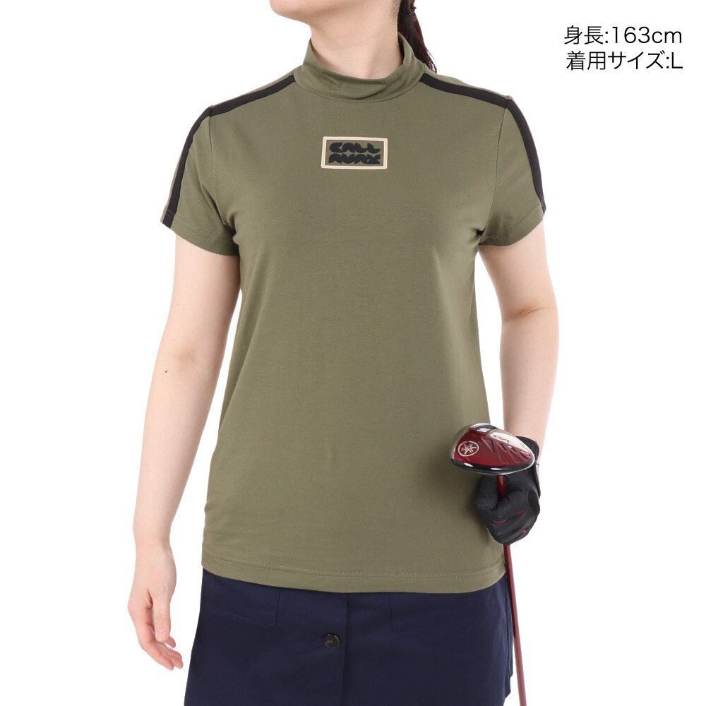 キャロウェイ（CALLAWAY）（レディース）ゴルフウェア ストレッチ天竺半袖モックネックシャツ C24134202-1180