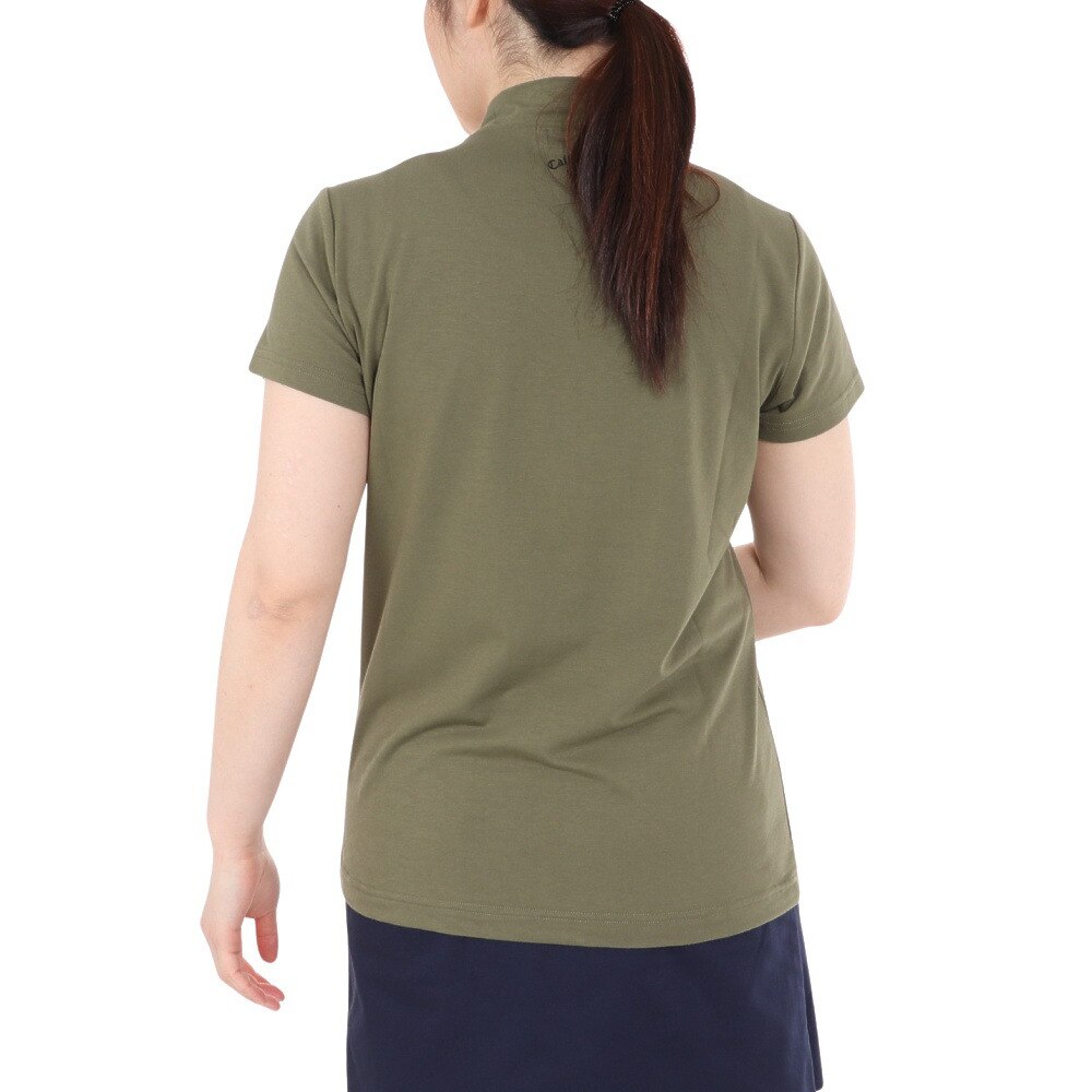 キャロウェイ（CALLAWAY）（レディース）ゴルフウェア ストレッチ天竺半袖モックネックシャツ C24134202-1180