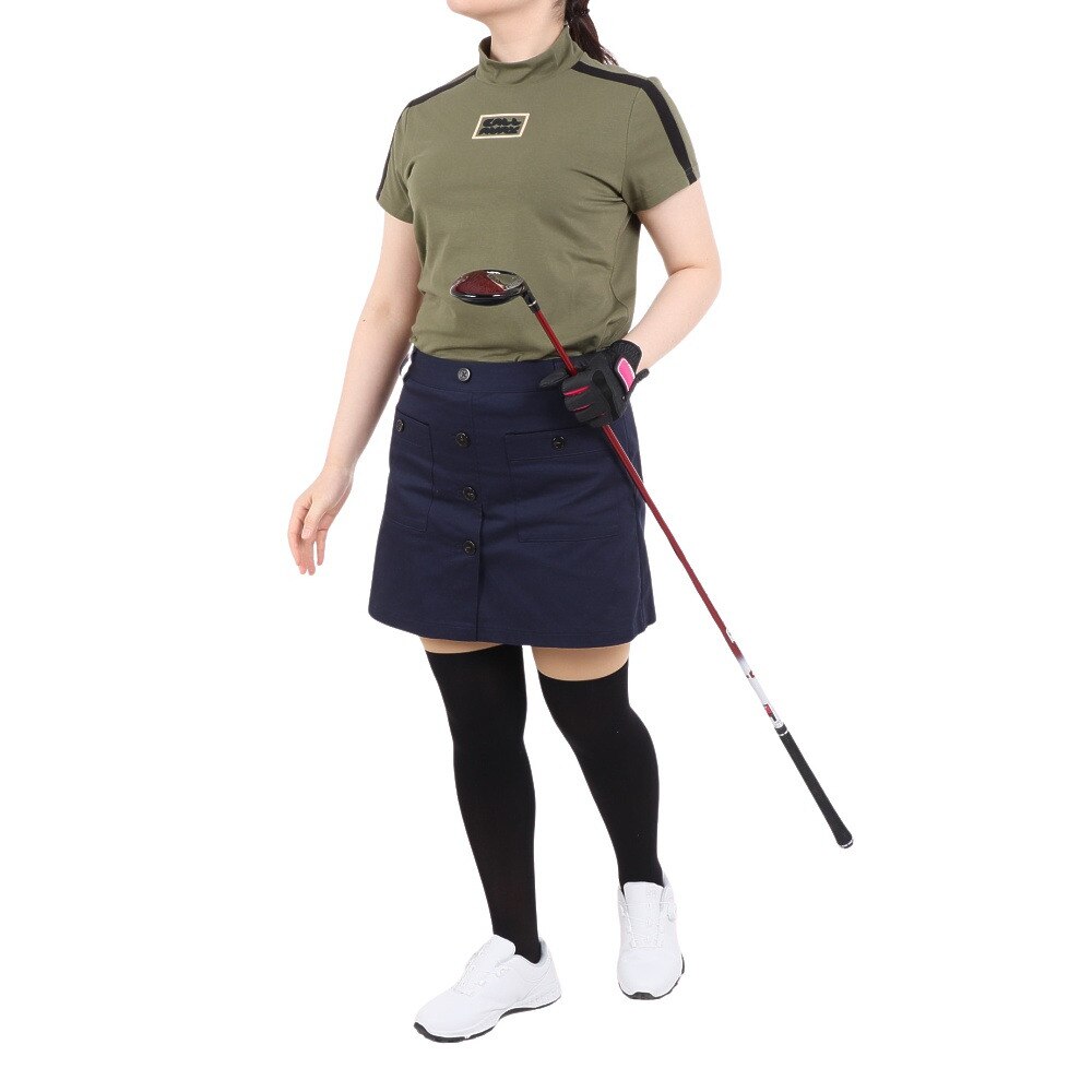 キャロウェイ（CALLAWAY）（レディース）ゴルフウェア ストレッチ天竺半袖モックネックシャツ C24134202-1180